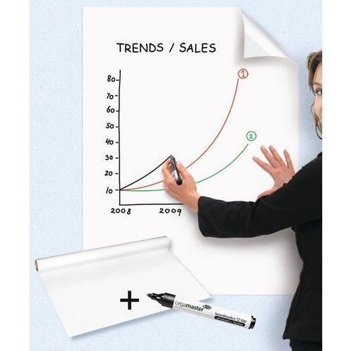 Feuilles électrostatique blanches Magic Chart - Lot de 25 -  Legamaster - Image 2