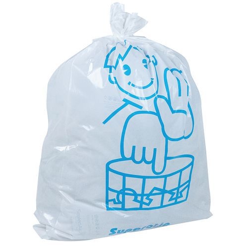 Sac poubelle blanc otje épais et réutilisable - Manutan Expert - Image 4
