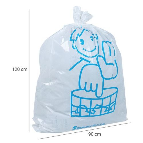 Sac poubelle blanc otje épais et réutilisable - Manutan Expert - Image 2