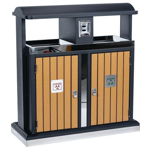 Poubelle d'extérieur tri sélectif - 2 x 50 L - Image principale