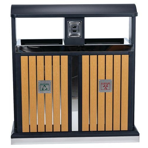Poubelle d'extérieur tri sélectif - 2 x 50 L - Image 3
