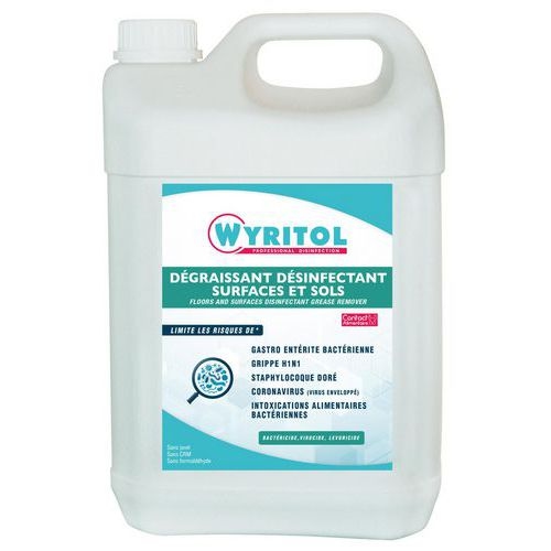 Wyritol Dégraissant désinfectant sols et surfaces 5L - Image principale