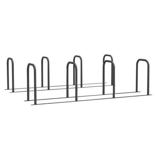 Borne vélos en u reliée 4u peinte gris anthracite - Image principale