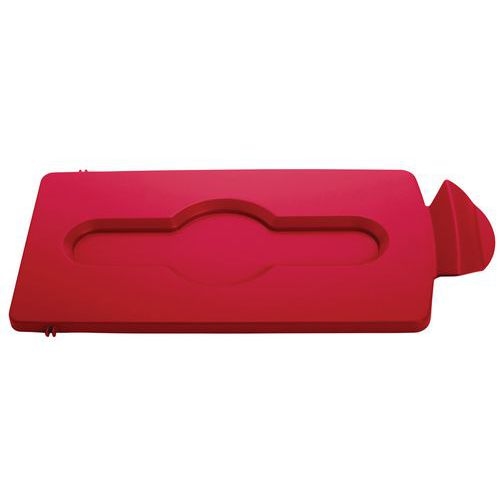 Couvercle fermé station recyclage Slim Jim rouge - Image principale