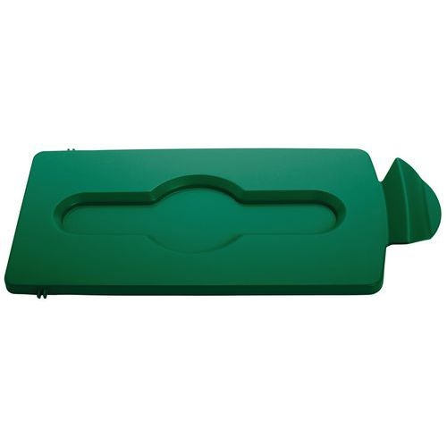 Couvercle fermé station recyclage Slim Jim vert - Image principale