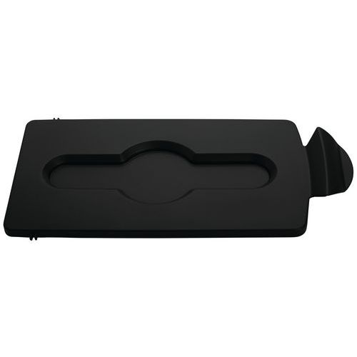 Couvercle fermé station recyclage Slim Jim noir - Image principale