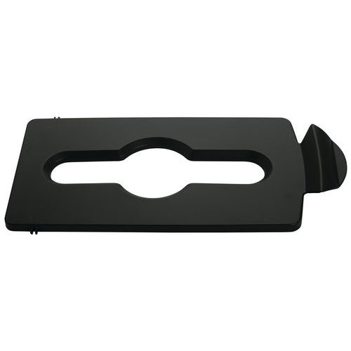 Couvercle déchets mélangés Slim Jim noir - Image principale