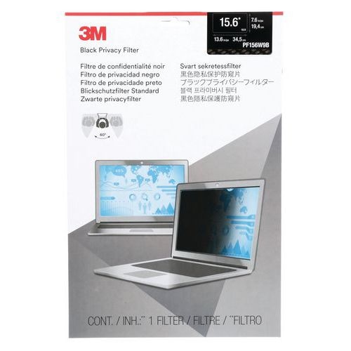 Filtre de confidentialité noir ordinateur portable de 15,6'' - Image principale