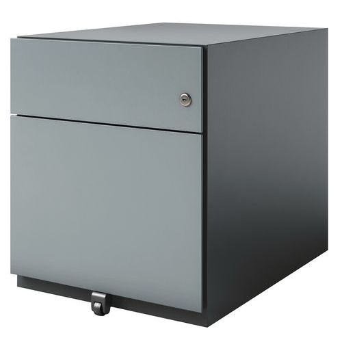 Caisson mobile en métal bas - 2 tiroirs - Bisley - Image principale