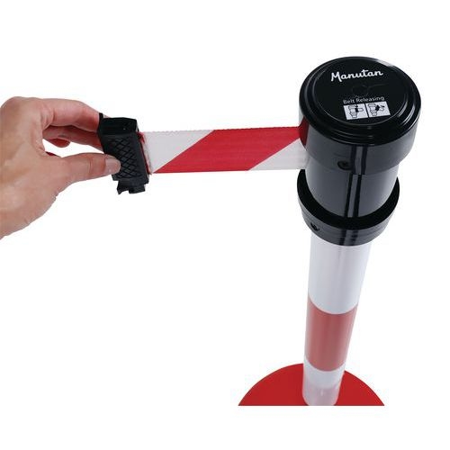 Poteau acier bicolore à sangle - 2m - Manutan Expert - Image 10