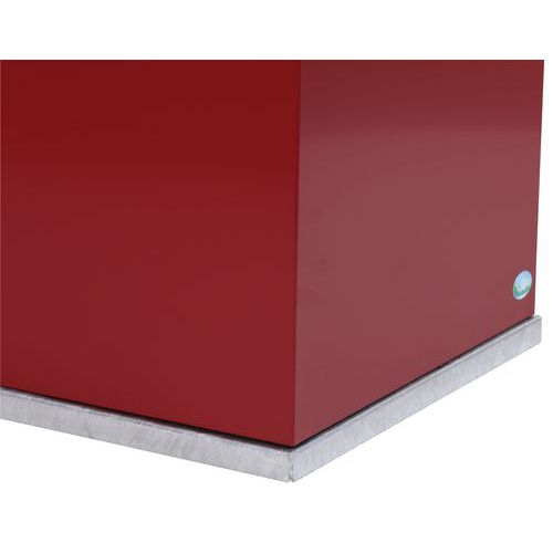 Cendrier-poubelle 72L / Rouge bordeaux - Manutan - Image 6