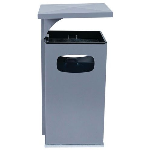 Cendrier-poubelle 72L / Argent - Manutan - Image 2