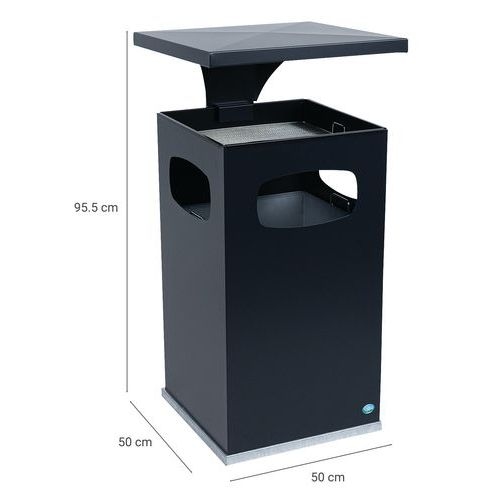 Cendrier-poubelle 72L / Anthracite - Manutan - Image 6