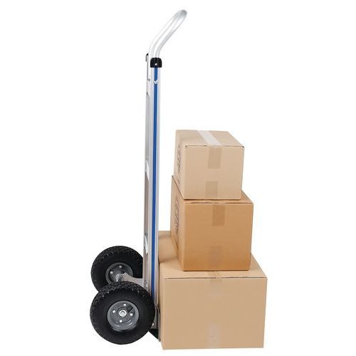 Diable aluminium - Roues semi-pneumatiques - Force 150 kg - Image 3