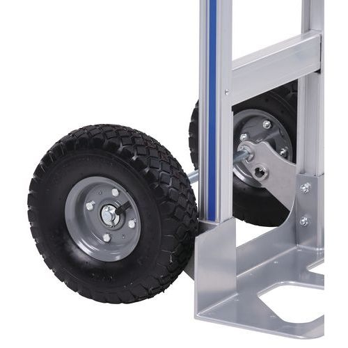 Diable aluminium - Roues semi-pneumatiques - Force 150 kg - Image 10