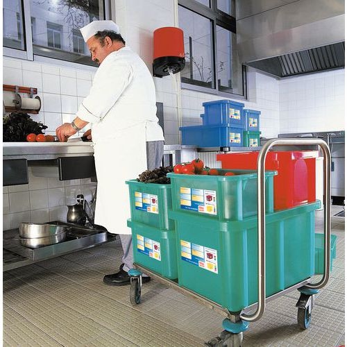 Bac gerbable avec couvercle - Longueur 395 mm - 12 à 15 L - Gilac - Image 3