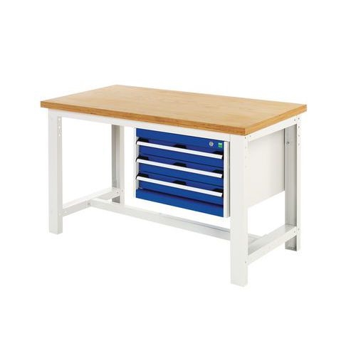 Établi Cubio à 3 tiroirs - Largeur 150 cm, Profondeur 75 cm - Bott - Image principale