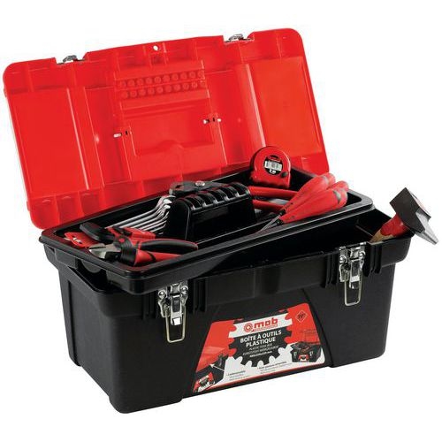 Boîte à outils plastique 19'' garnie 25 pièces - Image principale