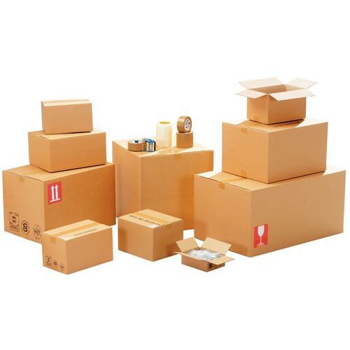 Caisse carton recyclée - Simple cannelure - Grosse cannelure - Manutan Expert - Image 2