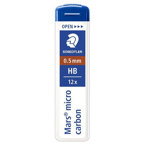 Mine pour porte-mines 0.5 mm (Etui de 12) - HB - Image principale