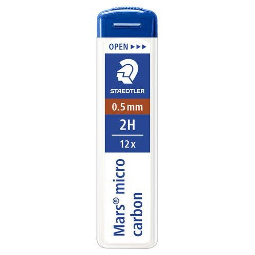 Mine pour porte-mines 0.5 mm (Etui de 12) - 2H - Image principale