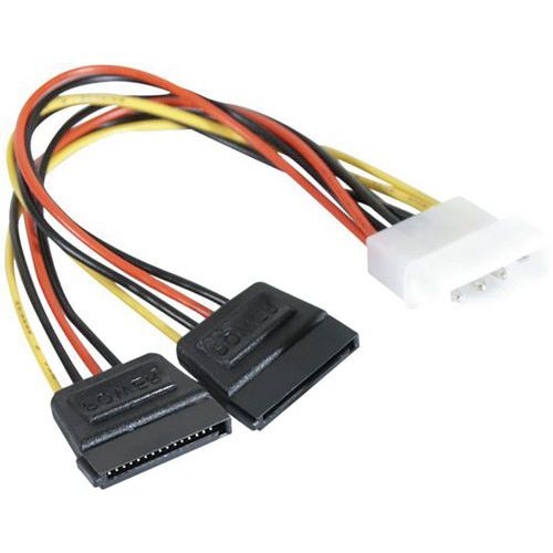 Adaptateur d'alimentation Molex vers 2x SATA - 15 cm - Image principale