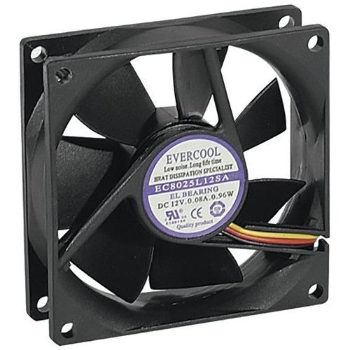 Ventilateur lubrifié à vie - 80x80x25 - Image principale