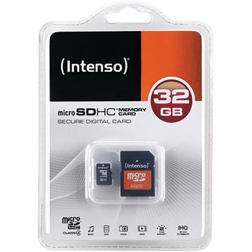 Carte MicroSDHC 32 Go Class 4 - Intenso - Image principale