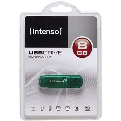 Clé USB 2.0 Rainbow Line - 8Go Vert INTENSO - Image 3