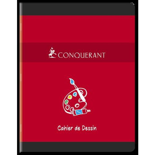 CONQUERANT Cahier Dessin 17x22cm Réglure Unie Blanche 16 Pages Agrafées Couverture Carte Coloris Assortis - Image 6