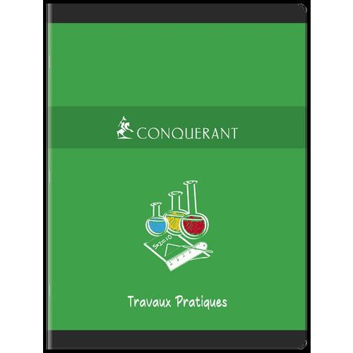 CONQUERANT Cahier de Travaux Pratiques 24x32cm Grands Carreaux Seyès/Uni Blanc 120 Pages Agrafées Couverture C - Image 8