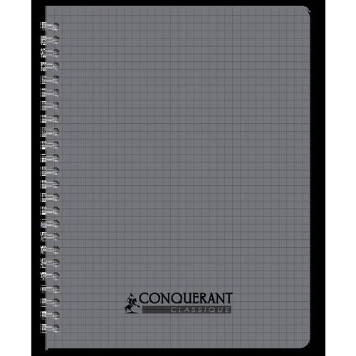 CONQUERANT Cahier Classique 17x22cm Petits Carreaux 5mm 100 Pages Reliure Intégrale Couverture Polypro Coloris - Image 2