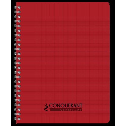 CONQUERANT Cahier Classique 17x22cm Grands Carreaux Seyès 100 Pages Reliure Intégrale Couverture Polypro Color - Image 2