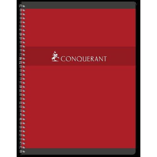 CONQUERANT Cahier 24x32cm Grands Carreaux Seyès 100 Pages Reliure Intégrale Couverture Carte Coloris Assortis - Image 3