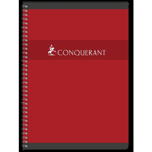 CONQUERANT Cahier A4 Petits Carreaux 5mm 100 Pages Reliure Intégrale Couverture Carte Coloris Assortis - Image 3