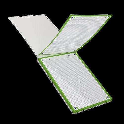 OXFORD Bloc de Fiches Bristol 2.0 A5 Petits Carreaux 5mm 30 Fiches Collées Bords Verts - Image 2