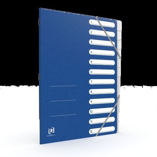 OXFORD Trieur Standard A4 12 Positions Couverture Carte Coloris Assortis - Image 2
