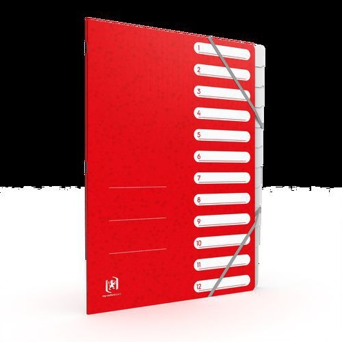 OXFORD Trieur Standard A4 12 Positions Couverture Carte Coloris Assortis - Image 5