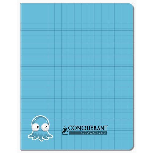 Cahier d’écriture polypropylène 90g 32 pages 17x22 cm réglure spéciale double ligne 3 mm bleu - Image principale