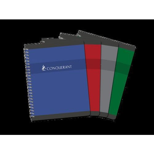 CONQUERANT Cahier 17x22cm Petits Carreaux 5mm 180 Pages Reliure Intégrale Couverture Carte Coloris Assortis - Image principale