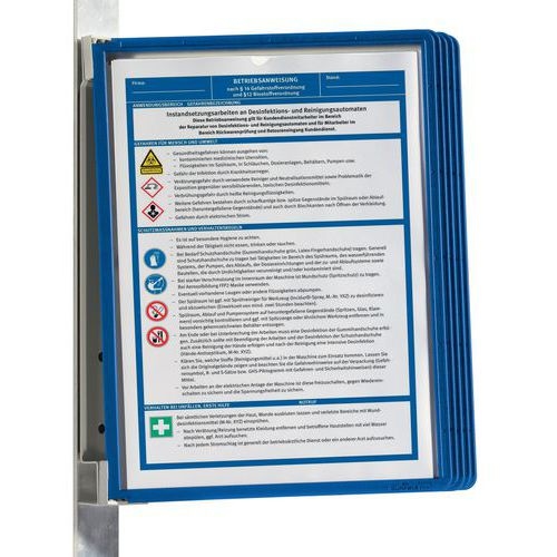 Support mural magnétique Vario® pour 5 pochettes A4 -Durable - Image 3