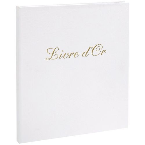 Livre d'or Balacron avec titre 140 pages blanches vertical - Image principale