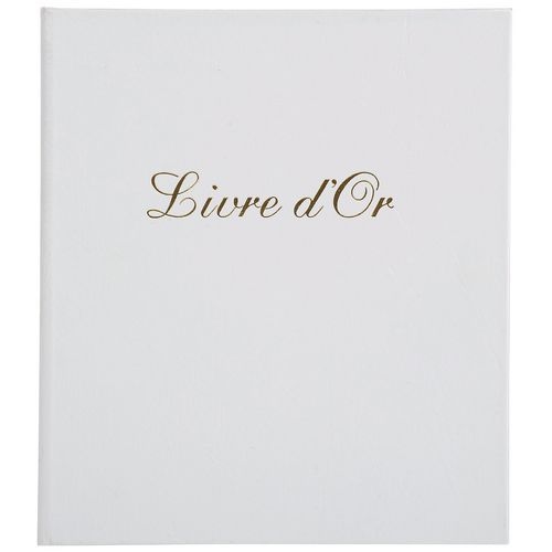 Livre d'or Balacron avec titre pages blanches simili-cuir - Image principale