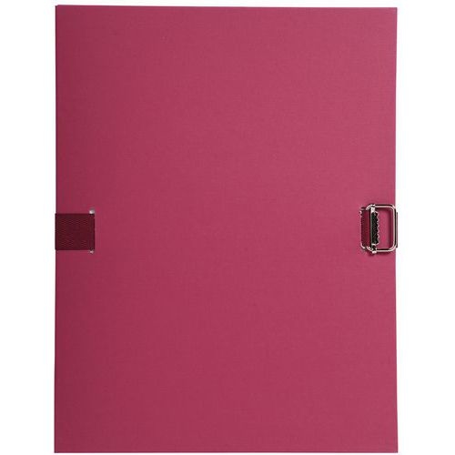 Lot de 10 chemises papier toilé à sangle dos extensible - bordeaux - Image principale