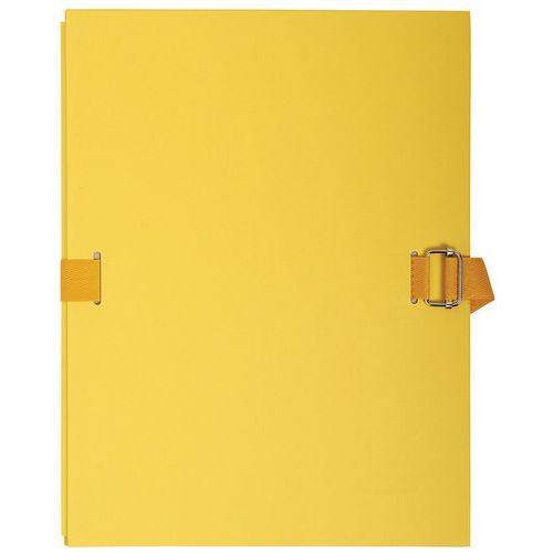 Lot de 10 chemises papier toilé à sangle dos extensible - jaune - Image principale