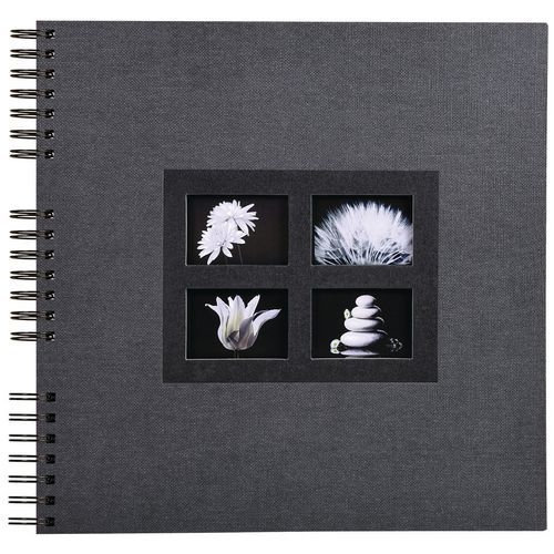 Album photos à spirales 60 pages noires passion 32x32cm noir - Image principale