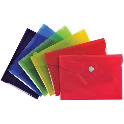 Lot de 30 Pochette pression Iderama en PP 14x10 cm Couleurs assorties - Image principale