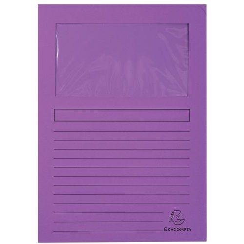 Lot de 4 paquets de 100 chemisess à fenêtre FOREVER - 22x31 cm - Violet - Image principale