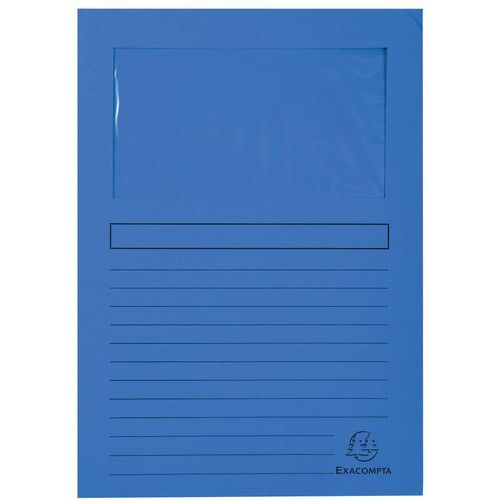 Lot de 4 paquets de 100 chemisess à fenêtre FOREVER 22x31 cm Bleu foncé - Image principale