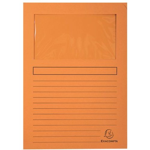 Lot de 4 paquets de 100 chemisess à fenêtre FOREVER - 22x31 cm - Orange - Image principale